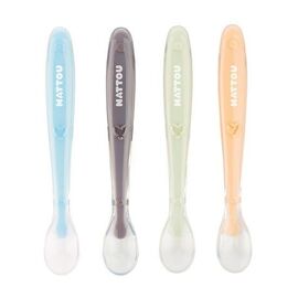 Nattou - Spoon 4-pack Soft Silicone Multi / Baby and Children