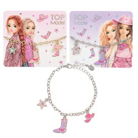 TOPModel - Bracelet with Charms - Cowgirl - Adjustable Length 18 cm + 5 cm Extension / Toys