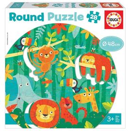 Educa - Round Puzzle, The Jungle (80-18906) / Toys - Puzzles - Gifts - Techbox