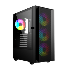 Gembird Fornax 4000 ARGB gaming ATX computer case, Midi Tower, backlight, Black - Computer Cases - PC Cases & Accessories - Techbox