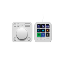 Logitech - MX Creative Console - Pale Grey / Computers
