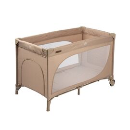 Babytrold - Travel cot with opening and wheels - Khaki - 124 x 65 x 75 cm / Baby and Children