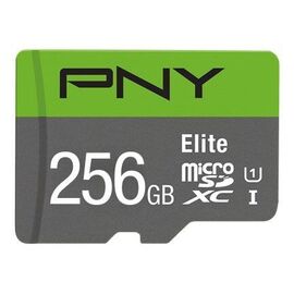 PNY Elite 256 GB MicroSDXC UHS-I Class 10 - Memory Cards - Smartphones - Techbox