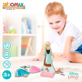 Disney Cinderella dresses wooden magnetic set