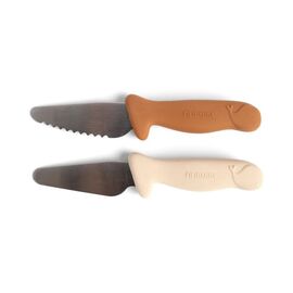 Filibabba - Beginner's cutting knives 2-pack - Pumpkin + Offwhite (FI-03807) / Baby and Children
