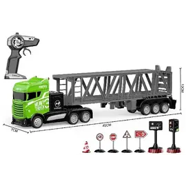 Crazon - Truck R/C w. hanger & signs 1:16 2.4GHz, green (534662) / Toys