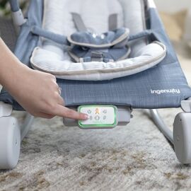Ingenuity - Happy Belly Rock-to-Bounce Massage Seat - Chambray - 0-6 M / Baby and Children
