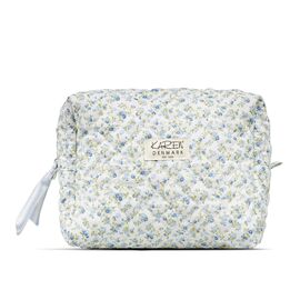 Karen - Large toiletry bag - Blue small floral quilt / Luggage and Travel Gear