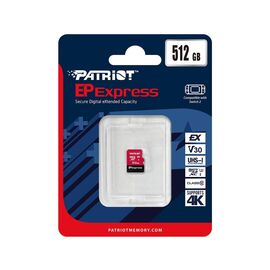 Patriot Memory EP Express memory card 512GB MicroSDXC 800/600 MB/s (PEF512GEPEXMCX) - Memory Cards - Smartphones - Techbox