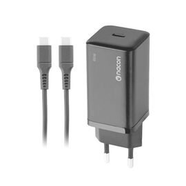 Nacon - 65W AC-adapter til Nintendo Switch II – 65W Ladeeffekt – Aftageligt 1,5 m USB-C Kabel (Sort) / Nintendo Switch 2 - Nintendo Switch 2 Accessories - Accessories for Consoles - Techbox
