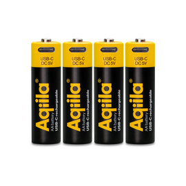 Aqiila - USB-C Rechargeable Battery - Size AA - 2000 mAh - 4 pack / Electronics