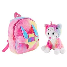 Backpack + plush cat Emi 27cm |  Techbox