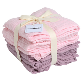 Mininor Global - Organic Muslin Cloth - 6pcs Rose/Heath flower  (10264) / Baby and Children