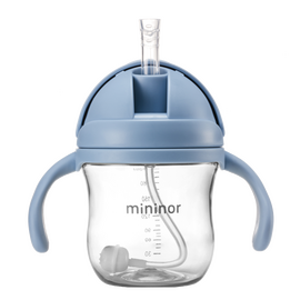 mininor Global - Straw Bottle Tritan 220ml - Nordic Sky Blue (14243) / Baby and Children