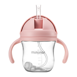 Mininor Global - Straw Bottle Tritan 220ml - Rose (14242) / Baby and Children