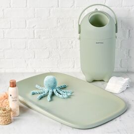 Nattou - Dropy Diaper Pail - Sage Green / Baby and Children