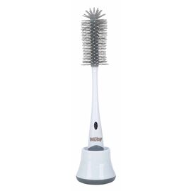 Nuby - Silicone bottle brush with stand - 12 inches / Baby and Children