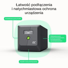 Green Cell uninterruptible power supply (UPS) Line-Interactive 0.75 kVA 480 W 4 AC outlet(s) | Techbox