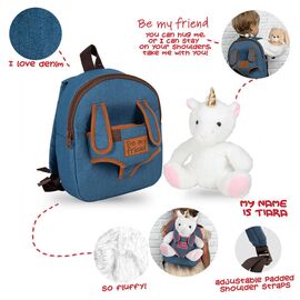 Tiara Unicorn backpack with plush toy 26cm |  Techbox