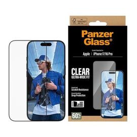 PanzerGlass - Screen Protector - iPhone 17 - iPhone 16 Pro - Ultra-Wide Fit w. EasyAligner / Electronics