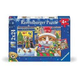 Ravensburger - Christmas Kitties 2x24p (12004059) / Toys
