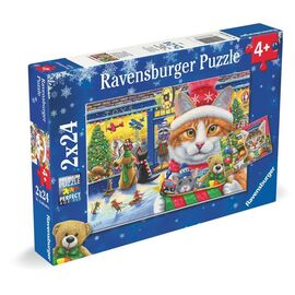 Ravensburger - Christmas Kitties 2x24p (12004059) / Toys