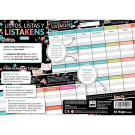 Spanish Listos Listas y Listakens Junior board game