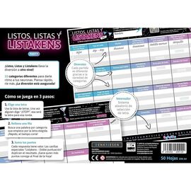 Spanish Listos Listas y Listakens Party board game