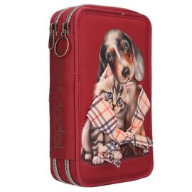 TOPModel - Double Pencil Case FUR EVER FRIENDS - Deep, Warm Red / Toys |  Techbox