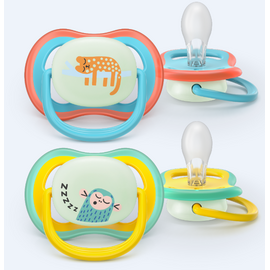 Philips Avent - Ultra air soother, Nighttime, 18m+, Yellow/blue / Baby and Children
