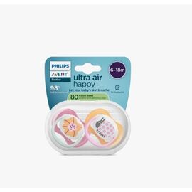 Philips Avent - Ultra air soother, 6-18 m, Pink/Orange / Baby and Children
