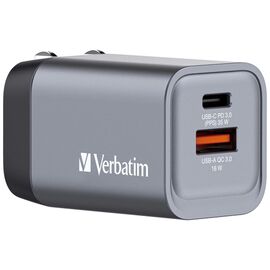 Verbatim - GNC-35 GaN Charger 2 Port 35W USB-A/USB-C / Electronics