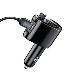 Baseus S-06 Bluetooth/USB car FM transmitter (Overseas Edition) - black | Techbox