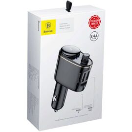 Baseus S-06 Bluetooth/USB car FM transmitter (Overseas Edition) - black | Techbox
