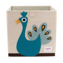 3 Sprouts - Storage Box - Blue Peacock / Baby and Children