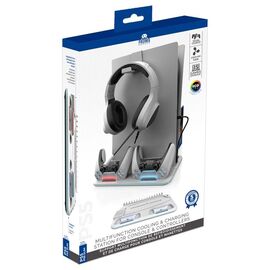 Trade Invaders - RGB Cooling and Charging Station - PS5 / PS5 Slim (White) / PlayStation 5
