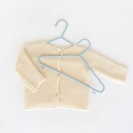 3 Sprouts - Wheat Straw Hanger (15 pcs.) - Blue - 17.5 x 29.5 cm / Baby and Children