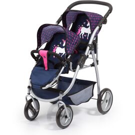 Bayer - Twin Pram - Navy (26554AA) / Toys