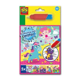 SES Creative - Colouring with Water - Fantasy Colouring Book - (S00133) / Toys