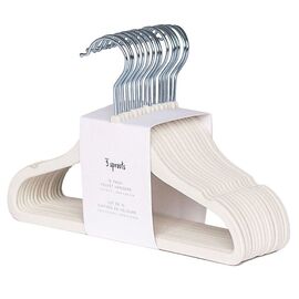 3 Sprouts - Velor Hanger 15 pcs Cream / Baby and Children