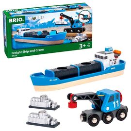 BRIO - Freight Ship and Crane (33534) / Toys