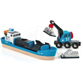 BRIO - Freight Ship and Crane (33534) / Toys
