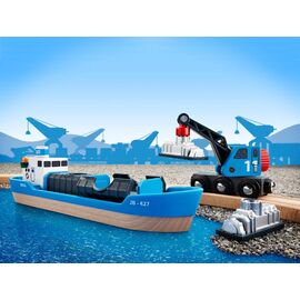 BRIO - Freight Ship and Crane (33534) / Toys