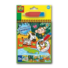SES Creative - Colouring with Water - Safari Colouring Book - (S00131) / Toys