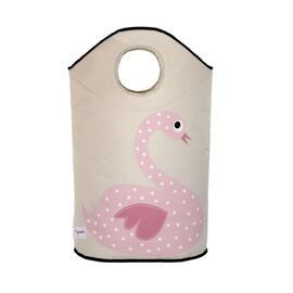 3 Sprouts - Laundry Hamper - Pink Swan / Baby and Children