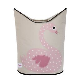 3 Sprouts - Laundry Hamper - Pink Swan / Baby and Children