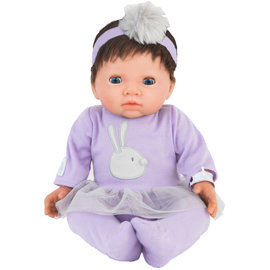 Tiny Treasure - Doll w/ Brown Hair & Purple Tutu Dress (30140) / Toys
