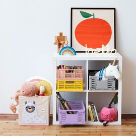 3 Sprouts - Modern Folding Crate Medium Yellow / Baby and Children