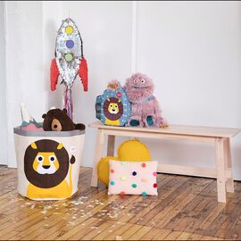 3 Sprouts - Storage Bin - Yellow Lion / Baby and Children