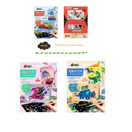 Avenir - Scratch Greeting Card - Cars + Princesses + Dinos (Bundle) / Toys